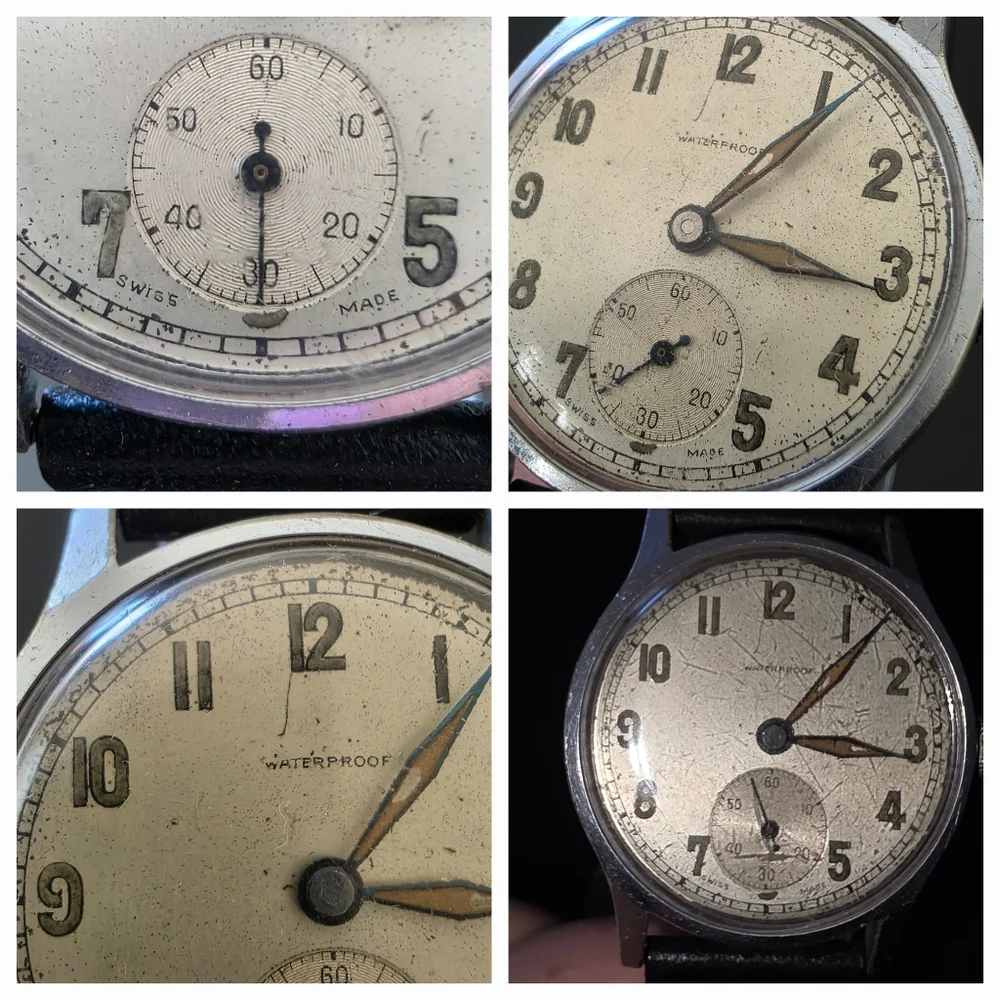 Swiss Military Trench 15J Watch W/ Personal Name Engraving Runs